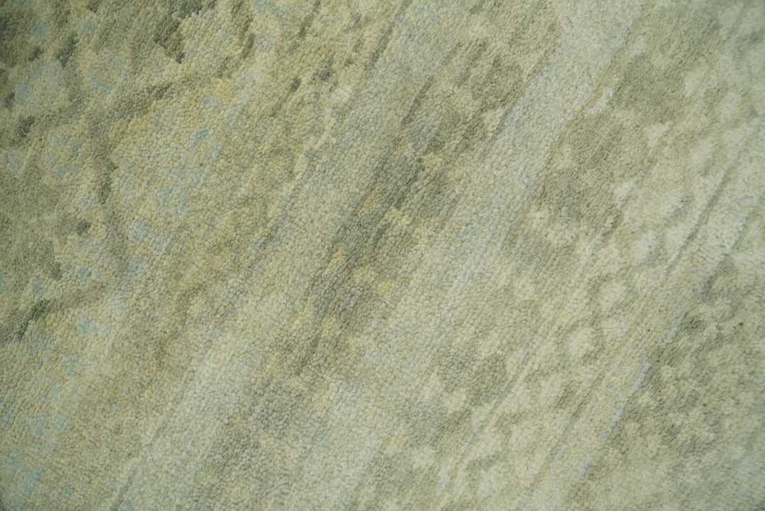 Antique faded 8x10 Vintage Oriental Traditional Olive and Beige Wool Area Rug | TRDCP547810 - The Rug Decor
