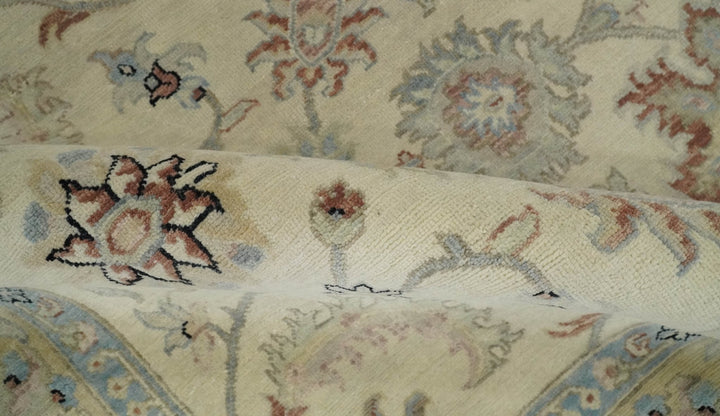 Antique Fine 8x10 Hand Knotted Ivory and Beige Traditional Vintage Persian Wool Rug | TRDCP717912 - The Rug Decor