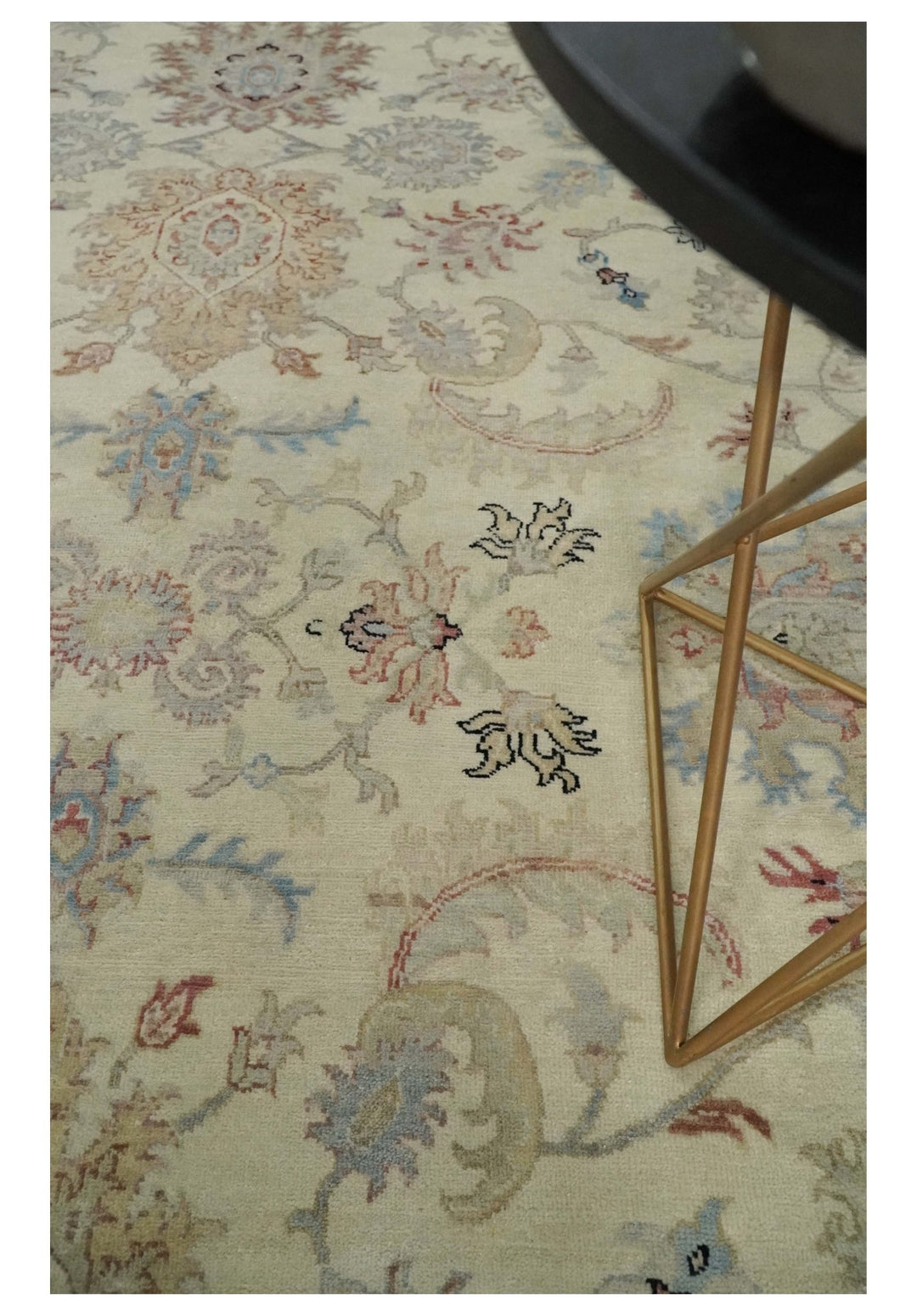 Antique Fine 8x10 Hand Knotted Ivory and Beige Traditional Vintage Persian Wool Rug | TRDCP717912 - The Rug Decor