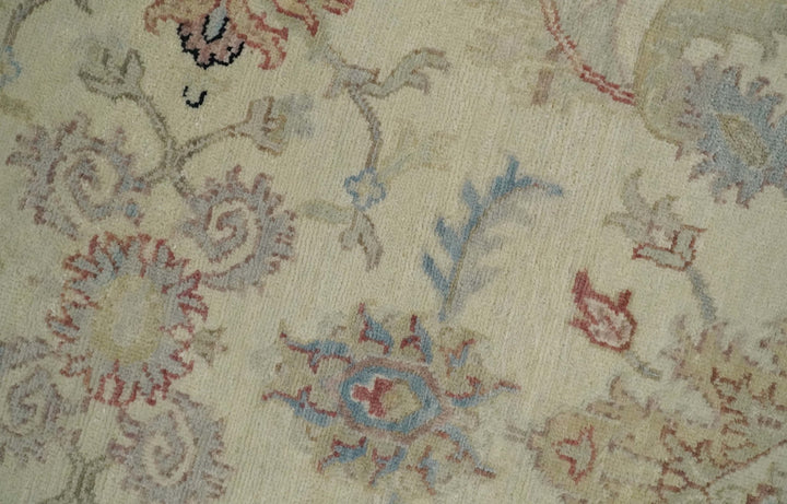 Antique Fine 8x10 Hand Knotted Ivory and Beige Traditional Vintage Persian Wool Rug | TRDCP717912 - The Rug Decor