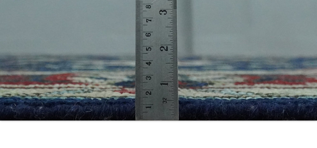 Antique Hand Knotted 5x8, 6x9, 8x10, 9x12, 10x14 and 12x15 Blue, Beige and Rust Traditional Persian Oushak Wool Rug | TRDCP1086 - The Rug Decor