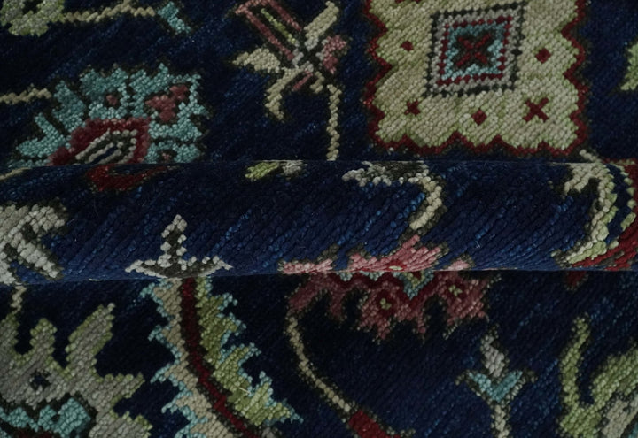 Antique Hand Knotted 5x8, 6x9, 8x10, 9x12, 10x14 and 12x15 Blue, Beige and Rust Traditional Persian Oushak Wool Rug | TRDCP1086 - The Rug Decor