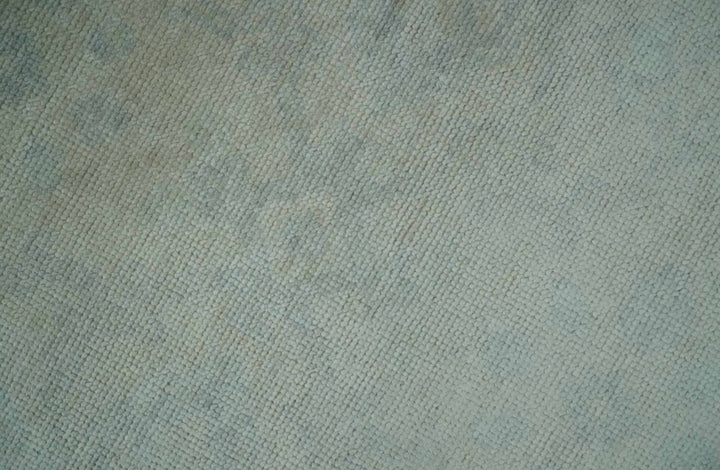 Antique look Beige and Gray Hand Knotted Oriental Oushak 8x10 wool Area Rug - The Rug Decor