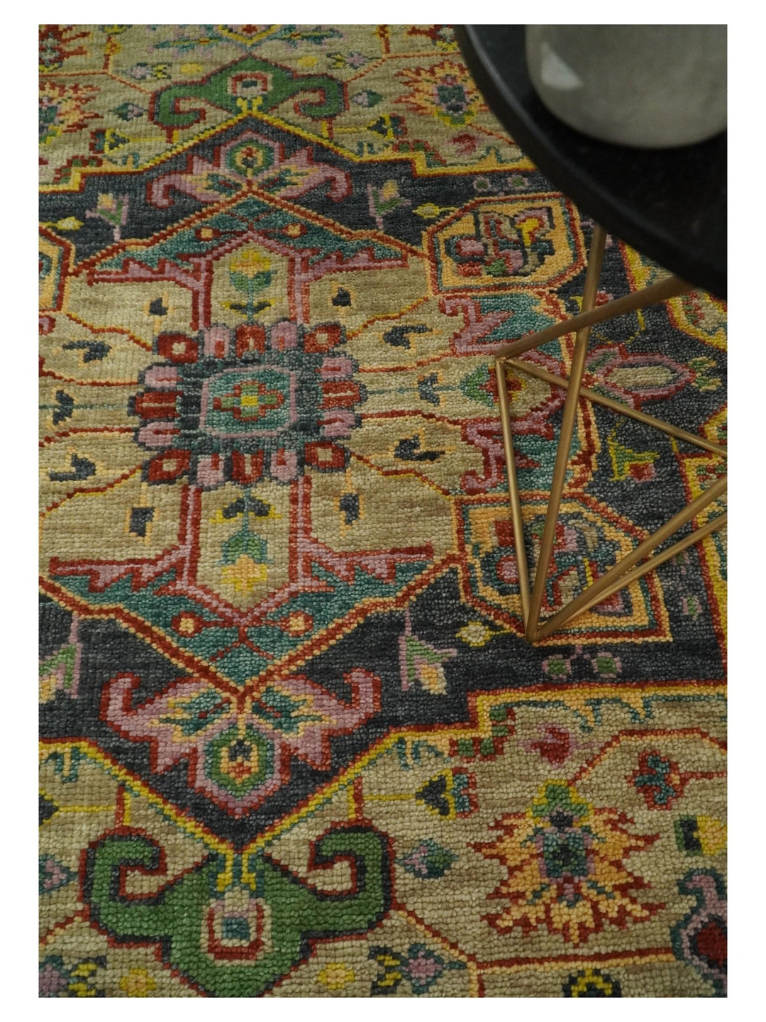 Antique Moss 5x8, 6x9, 8x10, 9x12, 10x14 and 12x15 Green and Pink Traditional Persian Wool Area Rug | TRDCP702 - The Rug Decor