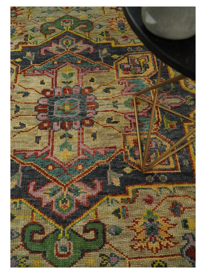 Antique Moss 5x8, 6x9, 8x10, 9x12, 10x14 and 12x15 Green and Pink Traditional Persian Wool Area Rug | TRDCP702 - The Rug Decor