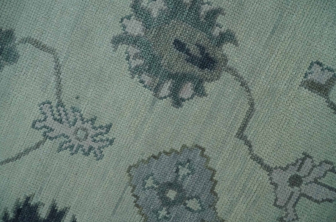 Antique multi size 6x9, 8x10, 9x12 Hand Knotted Oushak Beige and Silver Traditional Persian Area Rug | NT29 - The Rug Decor