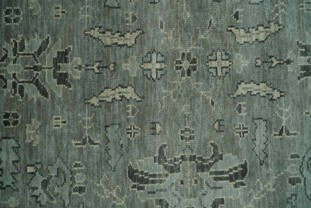 Antique Oushak Hand Knotted 5x8, 6x9, 8x10, 9x12, 10x14 and 12x15 Silver and Charcoal Traditional Persian Wool Rug | TRDCP882912 - The Rug Decor