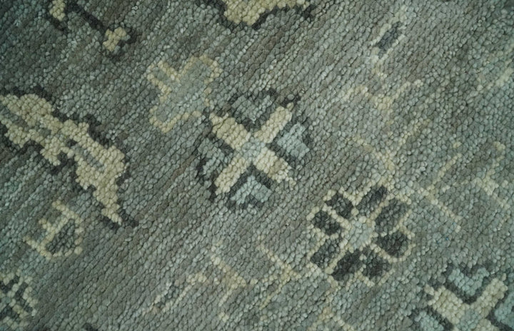 Antique Oushak Hand Knotted 5x8, 6x9, 8x10, 9x12, 10x14 and 12x15 Silver and Charcoal Traditional Persian Wool Rug | TRDCP882912 - The Rug Decor