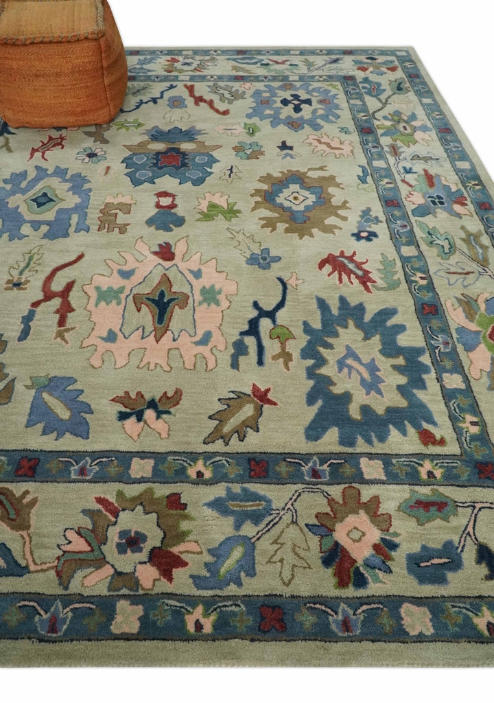 Antique Persian Hand Tufted Beige Modern Oushak Rug, 6x9, 8x10, 9x12 Kids, Living Room and Bedroom Rug | TRD6488 - The Rug Decor
