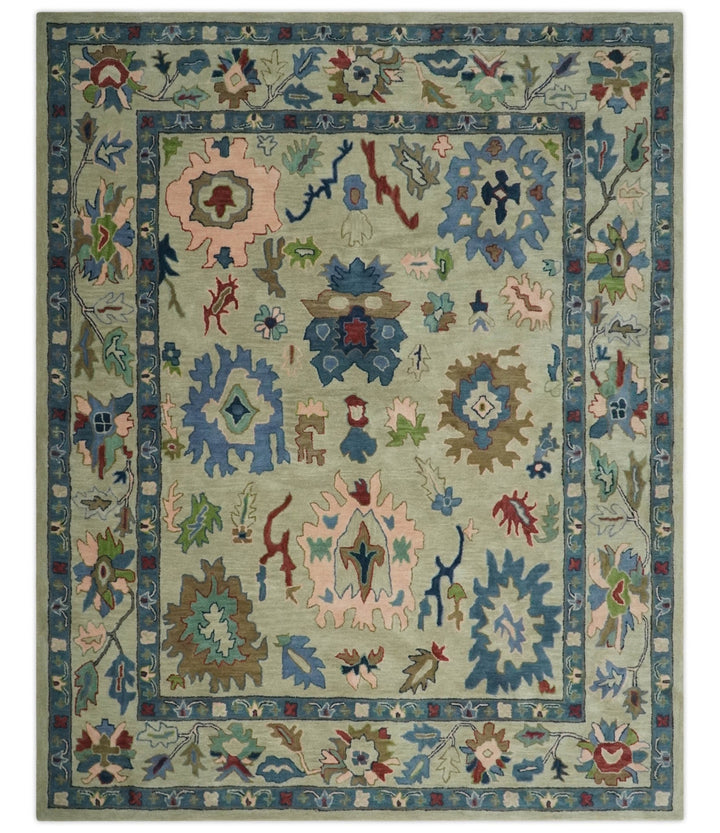 Antique Persian Hand Tufted Beige Modern Oushak Rug, 6x9, 8x10, 9x12 Kids, Living Room and Bedroom Rug | TRD6488 - The Rug Decor
