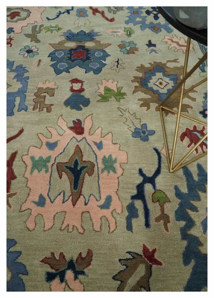 Antique Persian Hand Tufted Beige Modern Oushak Rug, 6x9, 8x10, 9x12 Kids, Living Room and Bedroom Rug | TRD6488 - The Rug Decor