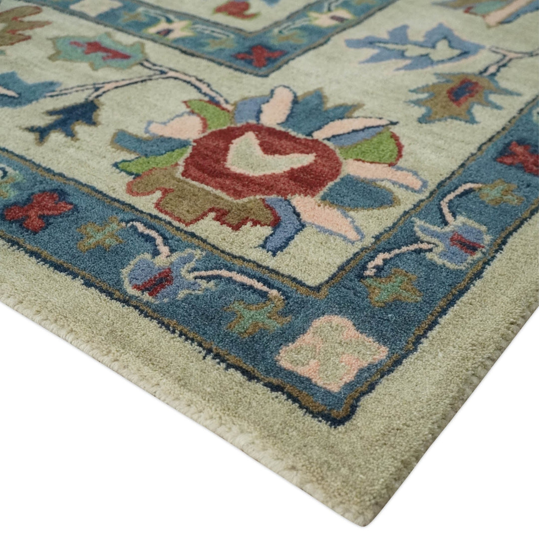 Antique Persian Hand Tufted Beige Modern Oushak Rug, 6x9, 8x10, 9x12 Kids, Living Room and Bedroom Rug | TRD6488 - The Rug Decor