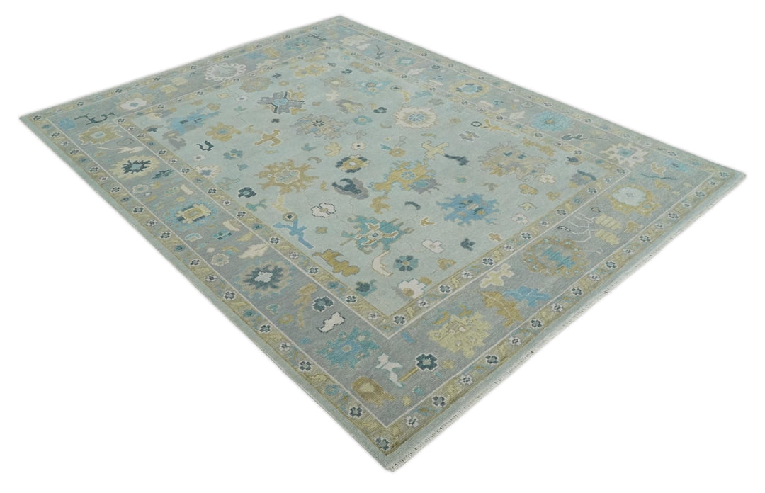 Antique Persian Oushak 6x9, 8x10, 9x12, 10x14 and 12x15 Wool Silver and Gold Vibrant Colorful Hand knotted Oushak Area Rug | NT11 - The Rug Decor