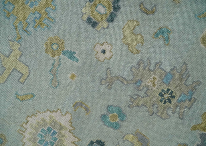 Antique Persian Oushak 6x9, 8x10, 9x12, 10x14 and 12x15 Wool Silver and Gold Vibrant Colorful Hand knotted Oushak Area Rug | NT11 - The Rug Decor