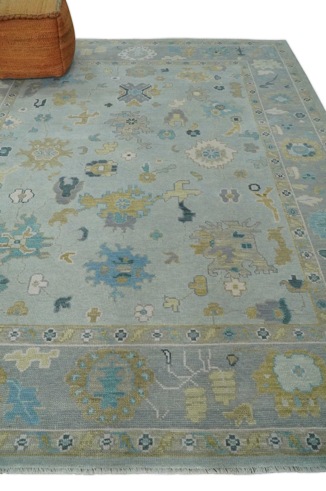 Antique Persian Oushak 6x9, 8x10, 9x12, 10x14 and 12x15 Wool Silver and Gold Vibrant Colorful Hand knotted Oushak Area Rug | NT11 - The Rug Decor