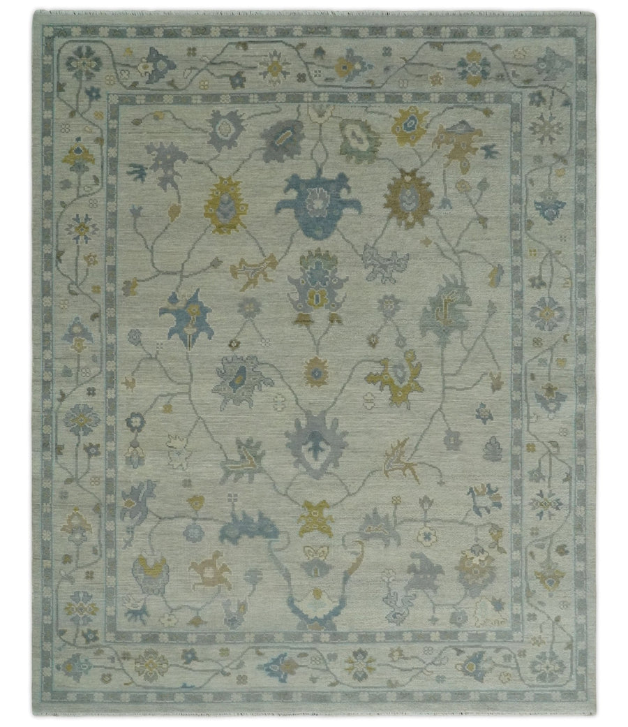 Antique Silver Oushak 6x9, 8x10, 9x12, 10x14 and 12x15 Traditional Persian Oushak Wool Rug | NT8 - The Rug Decor