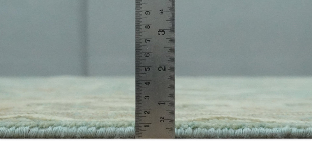 Antique style Floral Gray, Beige and Green Hand knotted Oriental Oushak Multi Size Wool Area Rug - The Rug Decor