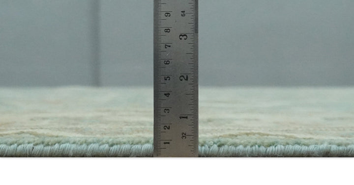 Antique style Floral Gray, Beige and Green Hand knotted Oriental Oushak Multi Size Wool Area Rug - The Rug Decor