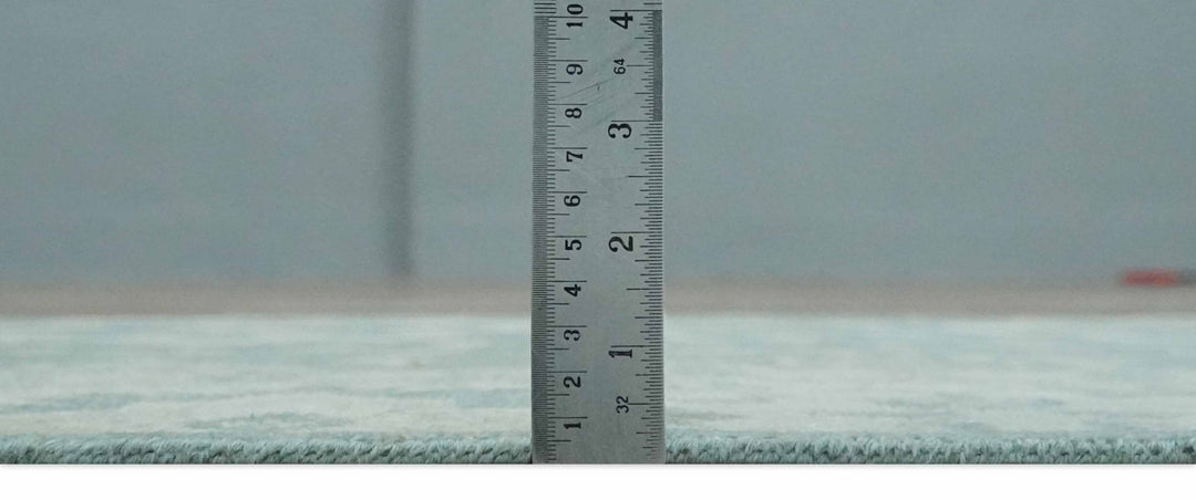 Antique Style Ivory and Gray Hand Knotted Traditional Oushak 2x4 wool Bedside Rug - The Rug Decor