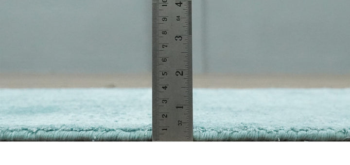 Aqua 2x4 Modern Geometrical Cross Square Hand Made Blue Art silk Area Rug | N4624 - The Rug Decor