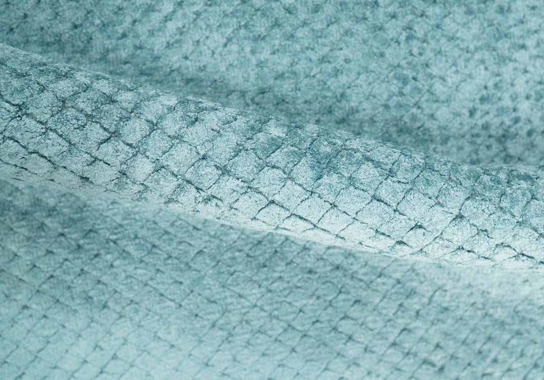 Aqua 2x4 Modern Geometrical Cross Square Hand Made Blue Art silk Area Rug | N4624 - The Rug Decor