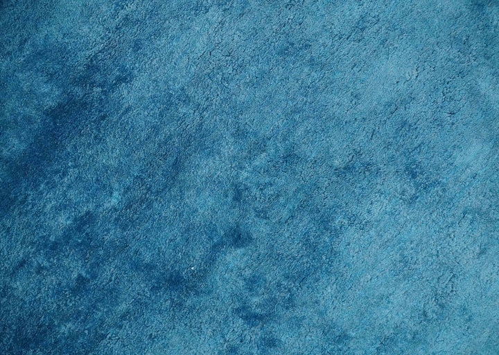 Art Silk 4x4 Round Modern Blue blended Art Silk Rug entryway, bedside rug - The Rug Decor