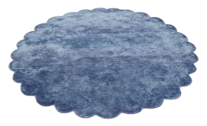 Art Silk 6x6 Round Modern Solid Violet Rug, entryway, bedside, living room rug | VIS1 - The Rug Decor