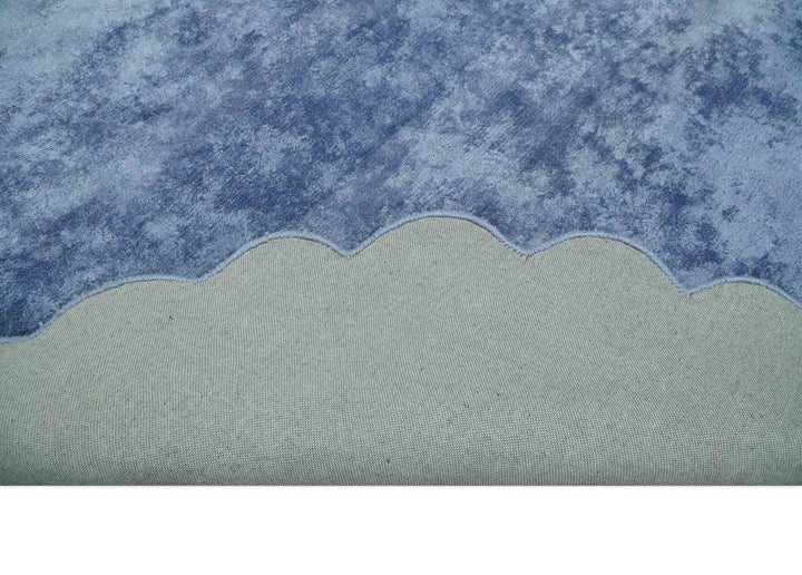 Art Silk 6x6 Round Modern Solid Violet Rug, entryway, bedside, living room rug | VIS1 - The Rug Decor