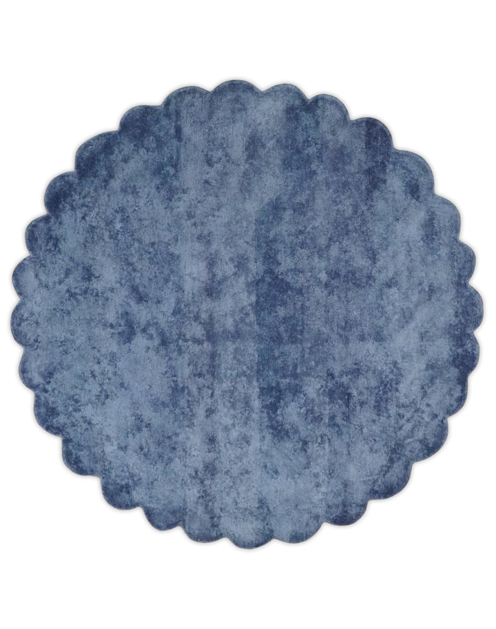 Art Silk 6x6 Round Modern Solid Violet Rug, entryway, bedside, living room rug | VIS1 - The Rug Decor