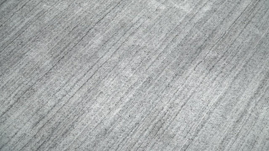 Shaded Silver Gray Scandinavian 5x7 Blended Bamboo Silk Flatwoven Area Rug, Dinning, Kids Rug | HL31