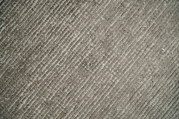 Bamboo Silk 2x3 Hand Knotted Solid Brown Rug, Low Pile, No Shedding | N6123 - The Rug Decor