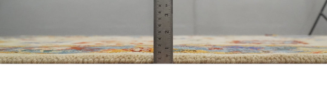 Beige and Blue Oushak 5x8, 6x9, 8x10, 9x12, 10x14 and 12x15 Hand Knotted Traditional Persian Vintage Wool Rug | TRDCP786 - The Rug Decor