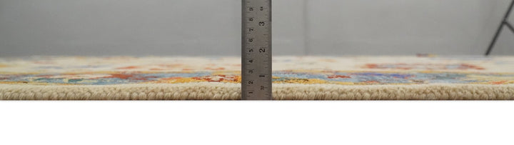 Beige and Blue Oushak 5x8, 6x9, 8x10, 9x12, 10x14 and 12x15 Hand Knotted Traditional Persian Vintage Wool Rug | TRDCP786 - The Rug Decor