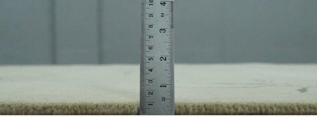 Beige and Charcoal Hand loom Crack Design 6x9 wool and Art Silk Area Rug - The Rug Decor