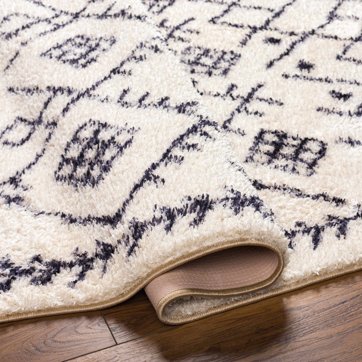Beige and Charcoal Woven Stripes Pattern easy washable tribal design Rug - The Rug Decor