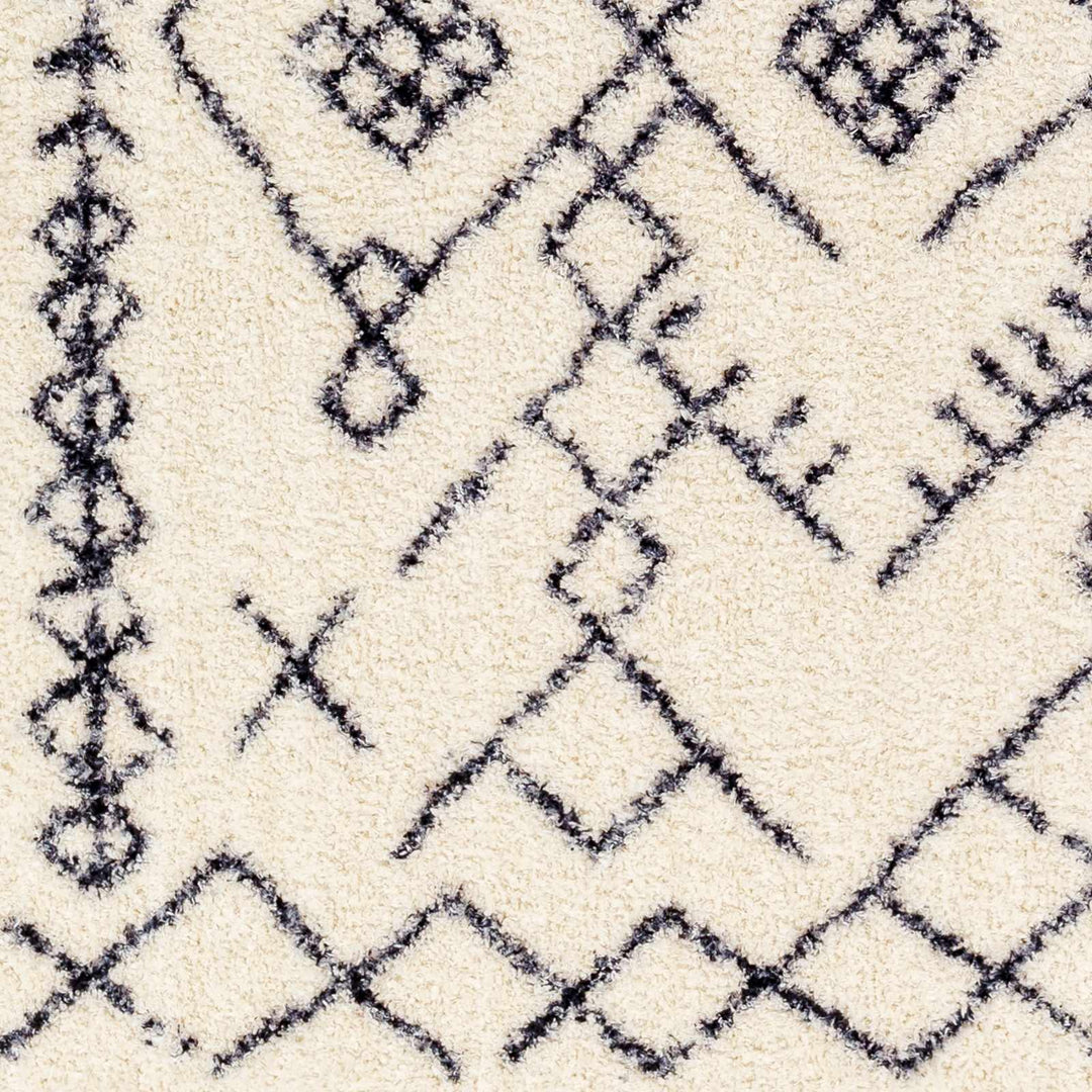 Beige and Charcoal Woven Stripes Pattern easy washable tribal design Rug - The Rug Decor