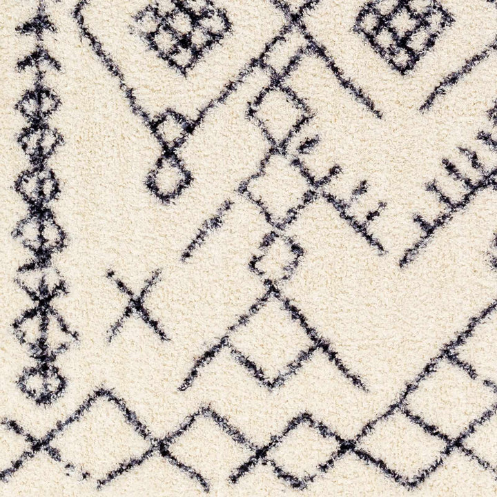 Beige and Charcoal Woven Stripes Pattern easy washable tribal design Rug - The Rug Decor