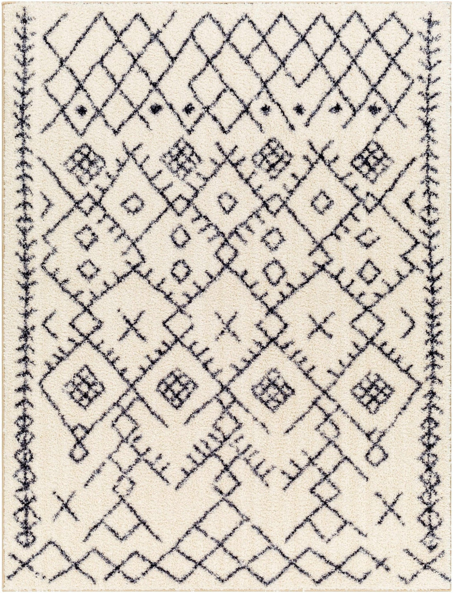 Beige and Charcoal Woven Stripes Pattern easy washable tribal design Rug - The Rug Decor