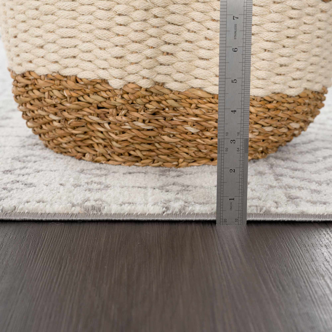 Beige and Gray Tribal Look Traditional Geometrical Design Multi Size Machine Woven Rug - The Rug Decor