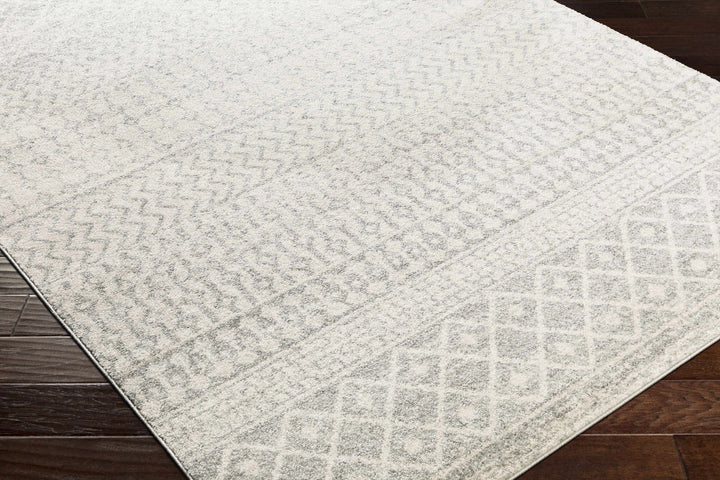 Beige and Gray Tribal Look Traditional Geometrical Design Multi Size Machine Woven Rug - The Rug Decor