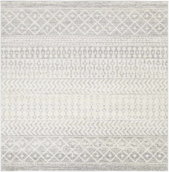 Beige and Gray Tribal Look Traditional Geometrical Design Multi Size Machine Woven Rug - The Rug Decor