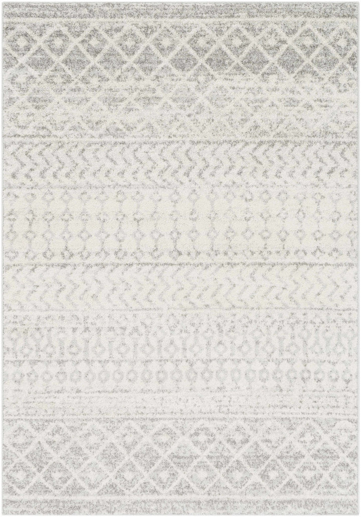 Beige and Gray Tribal Look Traditional Geometrical Design Multi Size Machine Woven Rug - The Rug Decor