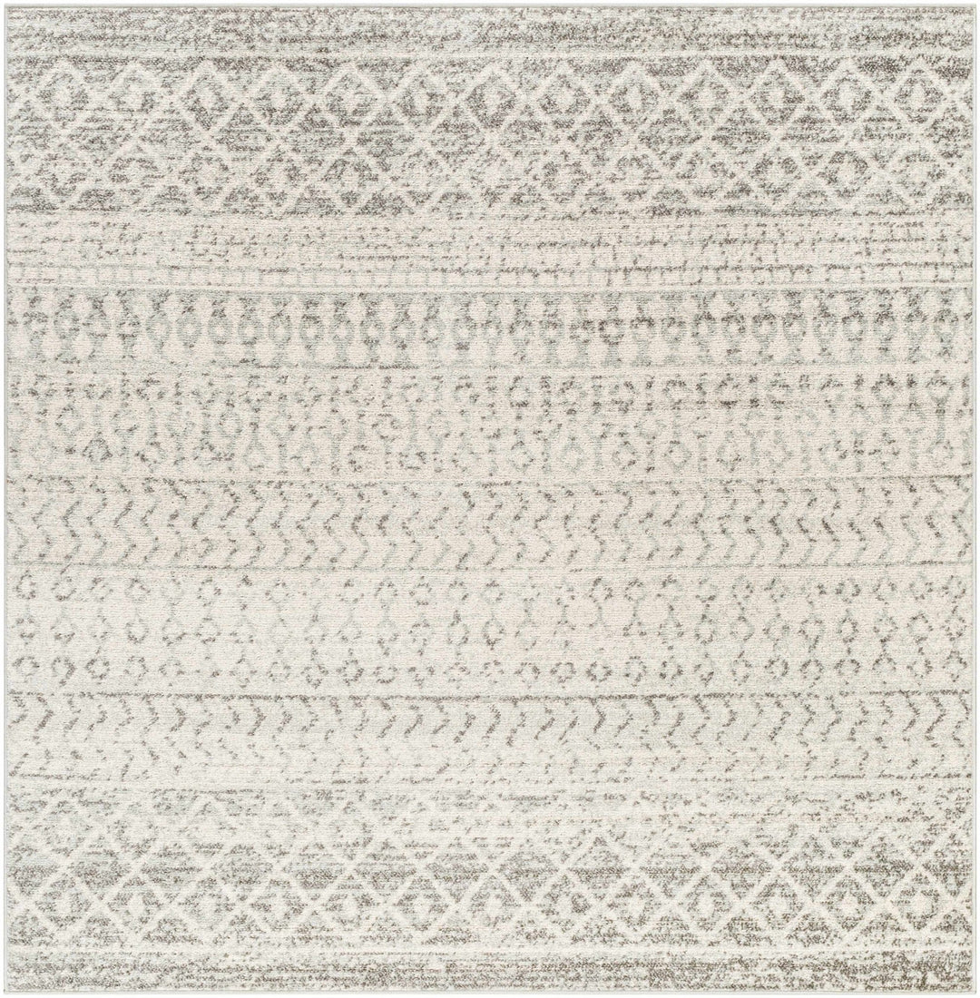 Beige and Gray Tribal Look Traditional Geometrical Design Multi Size Machine Woven Rug - The Rug Decor