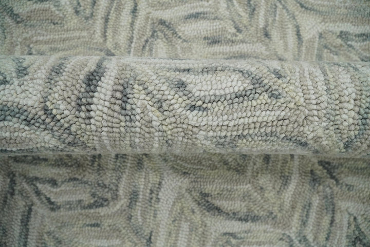Beige and Silver 6x9, 8x10, 9x12 Hand Tufted Modern Scandinavian Wool Loop Rug | ALCH1M - The Rug Decor
