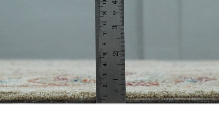 Beige, Brown and Blue Hand Tufted floral Aubusson design 8x10 wool Area Rug - The Rug Decor