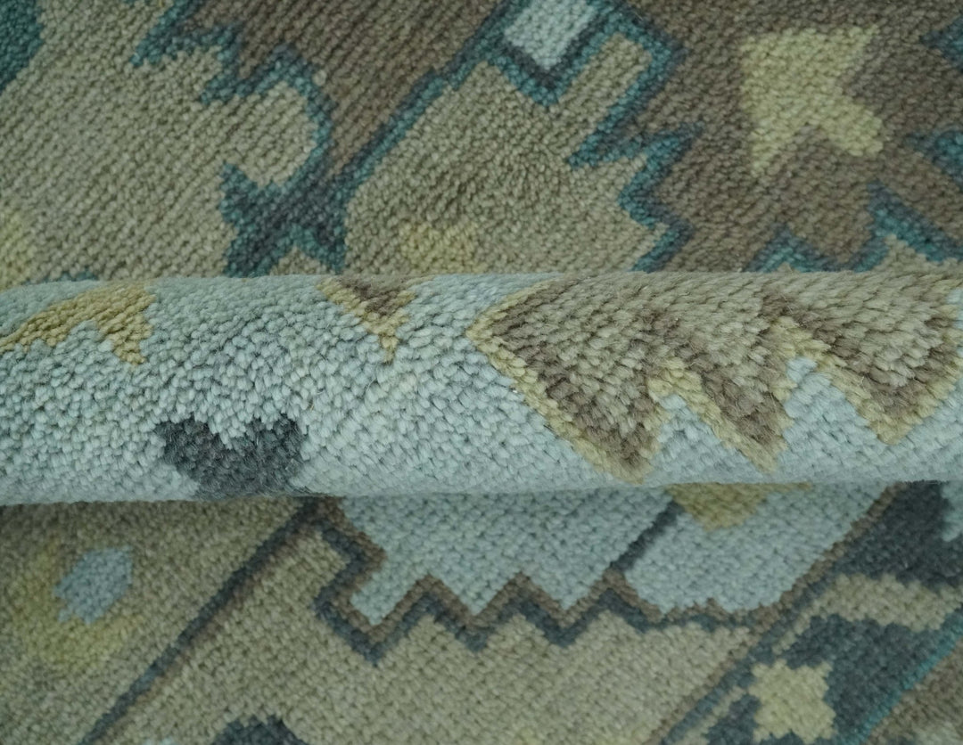 Beige, Brown and Silver Hand Knotted Traditional Multi size wool Area Rug - The Rug Decor