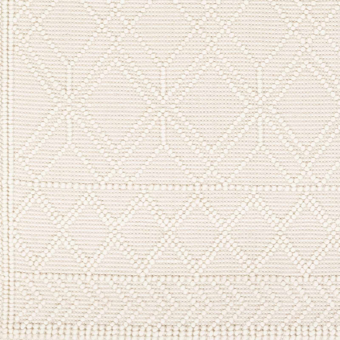 Beige Hand Woven Woolen Chunky and Soft Trellis Wool Area Rug - The Rug Decor