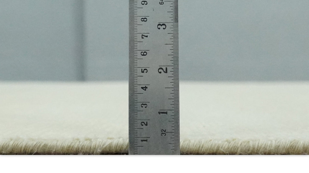 Beige Modern Solid Hand knotted 8x10 wool Area Rug - The Rug Decor