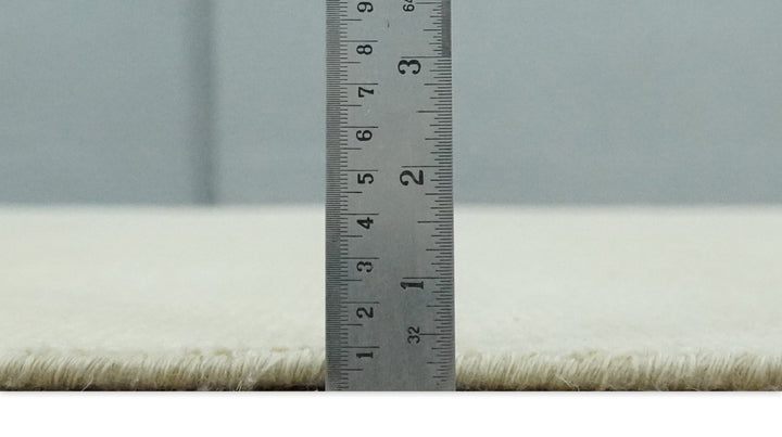 Beige Modern Solid Hand knotted 8x10 wool Area Rug - The Rug Decor