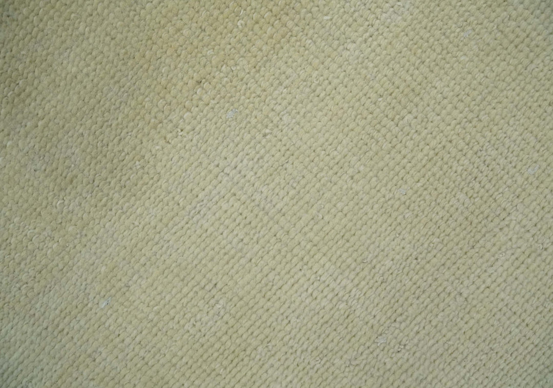 Beige Modern Solid Hand knotted 8x10 wool Area Rug - The Rug Decor